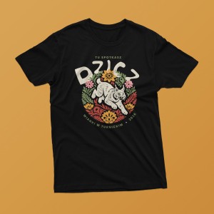 Koszulka TuPN “RYŚ / Dzicz” (czarna dziecięca) 