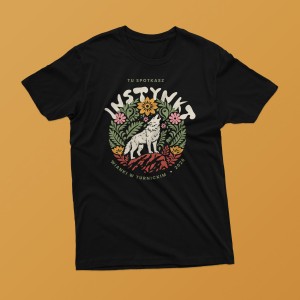 Koszulka TuPN “WILK / Instynkt” (czarna dziecięca)