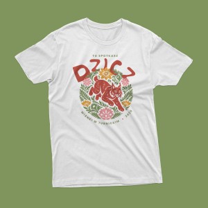 Koszulka TuPN “RYŚ / Dzicz” (biała damska)