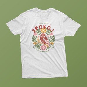 Koszulka TuPN “SÓWECZKA / Spokój” (biała męska)